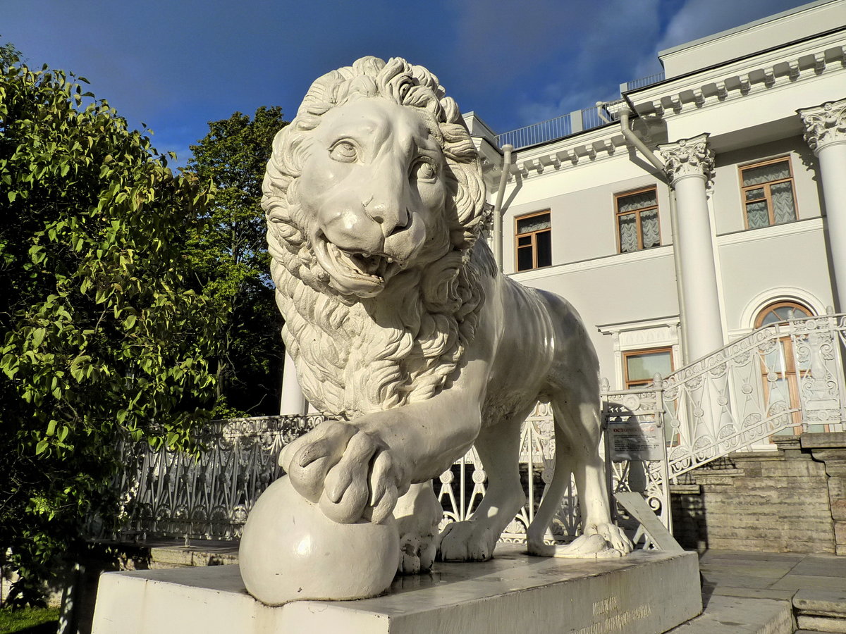 Каменные львы в Санкт-Петербурге